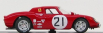 Najlepší model Ferrari 250 Lm N 21 Daytona 1970 Chinetti - Jr Young 1:43 Red