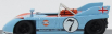 Najlepší model Porsche 908/3 Spider N 7 Targa Florio 1971 J.siffert - B.redman 1:43 Light Blue