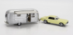 Norev Ford usa Mustang Coupe 1968 s Airstream Caravan Roulotte 1:43 Svetlo žltá