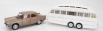 Norev Peugeot 404 s karavanom Roulotte Henon 1965 1:18 Brown Met