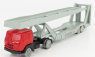 Officina-942 Fiat 682 T2 Truck Bisarca Car Transporter 1955 1:76 Červená strieborná