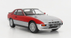 Porsche 924 Turbo Coupe 1986 v mierke 1:18 strieborno-červená