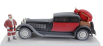 Rio-models Bugatti Type 41 Royale Weymann 1929 - Vianočná edícia 2023 - Con Babbo Natale - S figúrkou Santa Clausa 1:43 Biela čierna červená