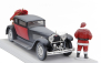 Rio-models Bugatti Type 41 Royale Weymann 1929 - Vianočná edícia 2023 - Con Babbo Natale - S figúrkou Santa Clausa 1:43 Biela čierna červená