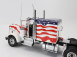 Road-kings Kenworth W900 Tractor Truck Stars & Stripes Livery 3-assi 1989 1:18 Biela modrá červená