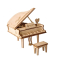 RoboTime Drevené 3D puzzle piano