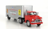 Schuco GMC Truck Car Transporter Team John Edgard Enterprises Inc. Los Angeles California Ferrari - Porsche Race Cars 1950 1:43 Red Silver