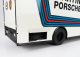 Schuco Mercedes benz O317 Truck Car Transporter Porsche Martini Racing 1968 1:18 bielo modrá