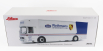 Schuco Mercedes benz O317 Truck Car Transporter Porsche Rothmans 1984 1:18 Biela modrá