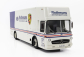 Schuco Mercedes benz O317 Truck Car Transporter Porsche Rothmans 1984 1:18 Biela modrá