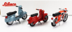 Schuco Simson Set 3x Schwalbe Kr51/1 1968 + Zundapp Ks50 Super Sport 1950 - Piaggio Vespa 150 Px 1:43 Rôzne