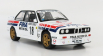 Solido BMW radu 3 M3 (e30) Fina Gr.a N 18 Rally Montecarlo 1989 Marc Duez - Alain Lopes 1:18 Biela červená Ble