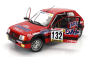 Solido Peugeot 205 1.6 Gti N 132 Rally Montecarlo 1986 Francois Delecour - Anne Chantal Pauwels 1:18 Červená