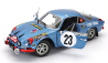 Solido Renault Alpine A110 1600s (nočná verzia) N 23 Rally Montecarlo 1972 Jean Pierre Nicolas - Michel Vial 1:18 Blue Met