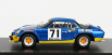 Spark-model Renault Alpine A110 1600s N 71 Winner Rally Criterium Des Cevennes 1971 B.darniche - A.mahe 1:43 Blue Met Yellow