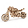 Ugears 3D drevené mechanické puzzle UGR-10 Motorka (scrambler) s vozíkom