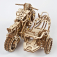 Ugears 3D drevené mechanické puzzle UGR-10 Motorka (scrambler) s vozíkom