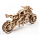 Ugears 3D drevené mechanické puzzle UGR-10 Motorka (scrambler) s vozíkom