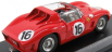 Umelecký model Ferrari Dino 268 Sp Ch. 0798 N 16 24h Le Mans Test 1962 Rodriguez - Bandini - Parkes - Gendebien - Mairesse 1:43 Červená