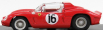 Umelecký model Ferrari Dino 268 Sp Ch. 0798 N 16 24h Le Mans Test 1962 Rodriguez - Bandini - Parkes - Gendebien - Mairesse 1:43 Červená