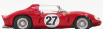 Umelecký model Ferrari Dino 268 Sp N 27 24h Le Mans 1962 Scarfiotti - Baghetti 1:43 Red