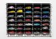 Atlantic Vetrina display box Espositore - Pre 35 Cars 1/64 Lungh.lenght Cm 56.0 X Largh.width Cm 8.0 X Alt.height Cm 38.0 (altezza Utile Tra I Ripiani Cm 4.5 Inner Height Among Shelves) 1:64 Plastic Display