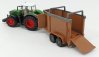 Bburago Fendt Vario 1000 Tractor With Livestock Trailer 2016 1:50 zeleno-sivá