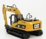 Dm-models Caterpillar Cat320d Escavatore Cingolato - Traktor Hydraulické rýpadlo Škrabka s kladivom 1:50 žltá čierna