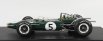 Gp-replika Brabham F1 Bt19 N 5 Winner British Gp Jack Brabham 1966 World Champion - Con Vetrina - s vitrínou 1:18 Green Gold