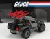 Jada Jeep Commander 1996 s figúrkou G.i.joe 1:32 sivá čierna