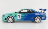 Solido Nissan Skyline (r34) Gt-r Falken Drift Livery 1999 1:18 Modrá