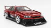 Zapaľovanie-model Nissan Skyline Lb-er34 N 9 Super Silhouette Lbwk 1996 1:18 Červená čierna