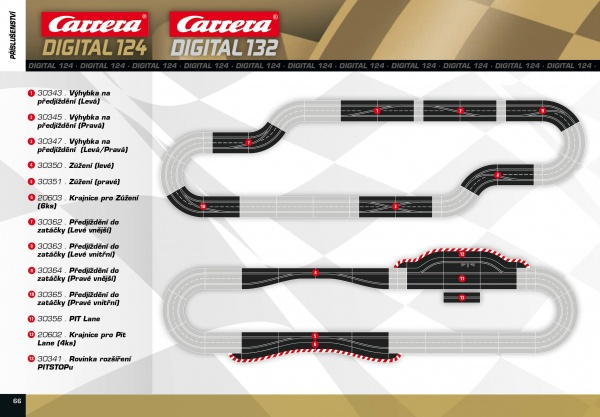 Obrázok Carrera DIGITAL 132/124 - 30347 Výhybka na předjížd. (L/P)