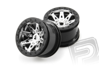 Obrázok AXIAL 2.2 Raceline Renegade disky - 41mm (chrom/černé, 2 ks.)