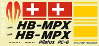 Obrázok Multiplex 224374 nálepky PILATUS PC-6 červené 1M40110-3