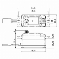 Obrázok Digitálne servo SV-1254MG+ HiVOLT - NÍZKY PROFIL (15 kg-0,085s/60°)