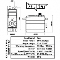 Obrázok KONECT 32 kg servo - PROFI