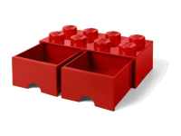 Obrázok LEGO úložný box 8 s šuplíky - červená (5711938029500)