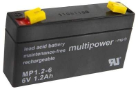 Obrázok MULTIPOWER Pb akumulátor MULTIPOWER 6V/1,2Ah 8KM8550