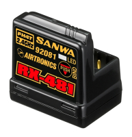 Obrázok SANWA RX-481 přijímač 2.4GHz FH3,FH4, 4-kanál, SSR (telemetrický) S107A41251A