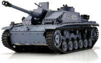 Obrázok TORRO tank 1/16 RC Sturmgeschütz III, vyhotovenie G, sivá kamufláž – BB Airsoft + IR