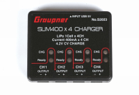 Obrázok GRAUPNER / SJ USB nabíječka SLIM 400x4 1S LiPo 4,2V 400mA