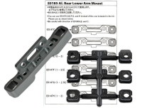 Obrázok MUGEN Seiki Zadné držiak ramien ALU pre MBX-6 E0185