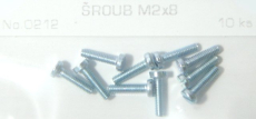 0212 skrutka M2x8, 10ks