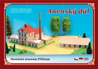 Anenský důl Příbram - papierový model 1:200