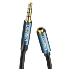 AUX jack audio extender 3,5 mm UGREEN AV118, 2 m (modrý)