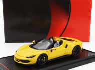 Bbr-models Ferrari 296 Gts Spider 2022 - Čierne kolesá 1:43 Giallo Modena - žltá