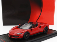 Bbr-models Ferrari 296 Gts Spider 2022 - Čierne kolesá 1:43 Rosso Corsa 322 - Červené