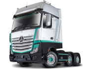 Bburago Mercedes-Benz Actros Gigaspace strieborný