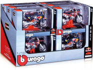 Bburago sada motocyklov Red Bull KTM 1:18 12ks